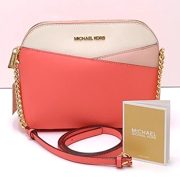 MICHAEL KORS MEDIUM DOME XCROSS XBODY GRAPEFRUIT MULTI COLOR - Picture 2 of 15